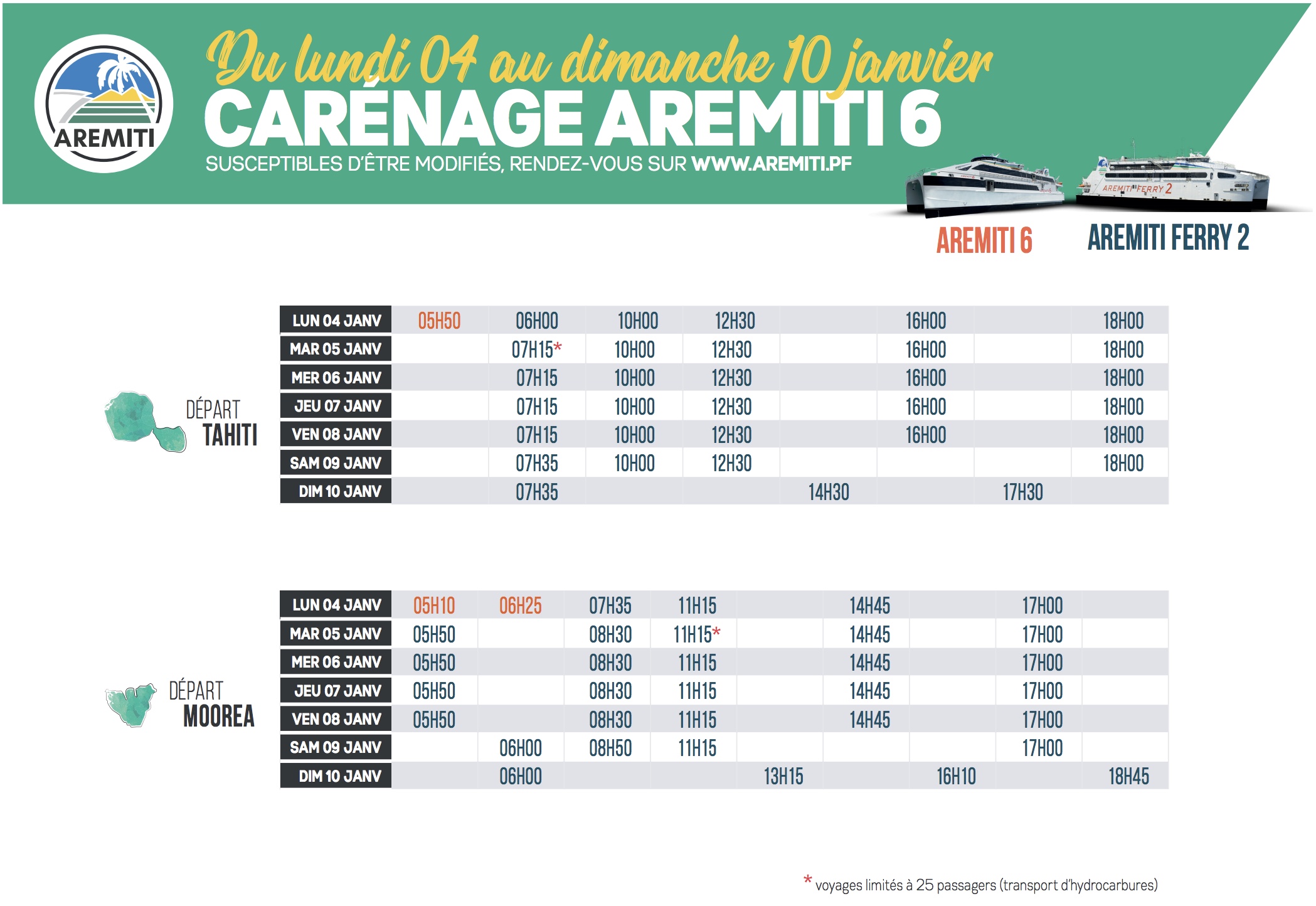 Horaires de Bus Moorea